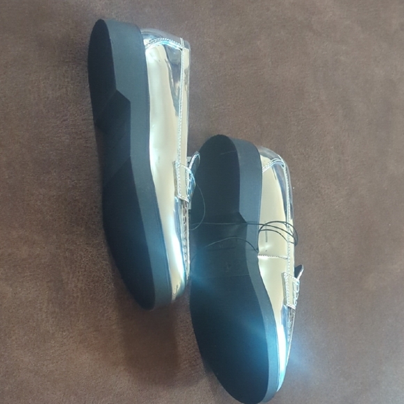 Worthington Silver Metallic Loafers Slip-On Shoes - Picture 5 of 5